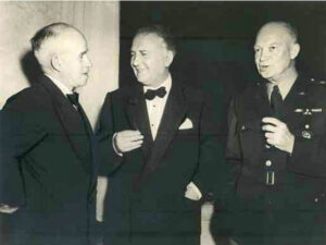 Randolfo Pacciardi con il presidente degli Stati Uniti Dwight D. Eisenhower