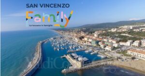 Il nuovo logo e una veduta di San Vincenzo