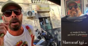Simone Alunni Biaggiotti a sinistra nel video e a destra con la maglia