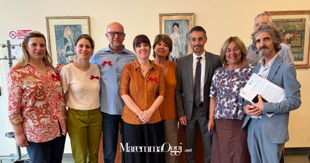 I componenti di Inps Grosseto e Olympia de Gouges questa mattina alla presentazione del progetto