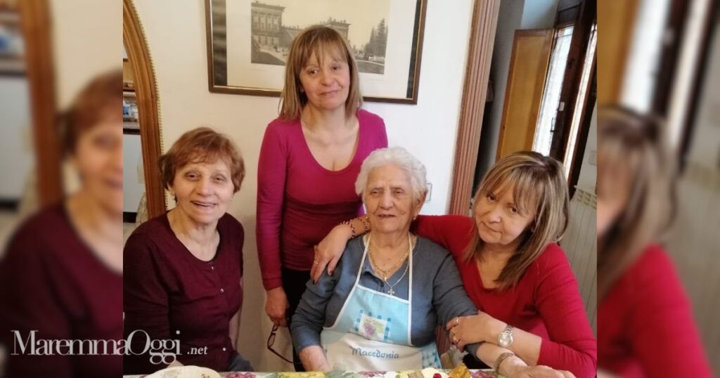 Angela Iannuzzi insieme alle figlie