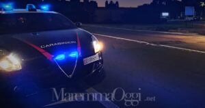 Una pattuglia dei carabinieri in strada