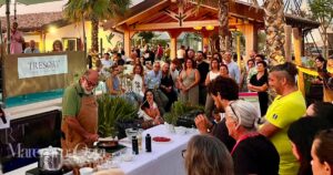 Un momento dello show cooking di Giorgione al Tresort
