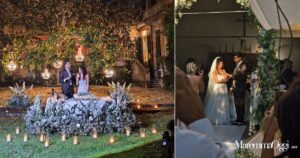 Giulio Tarlati ed Elena Grazioli il giorno del loro matrimonio
