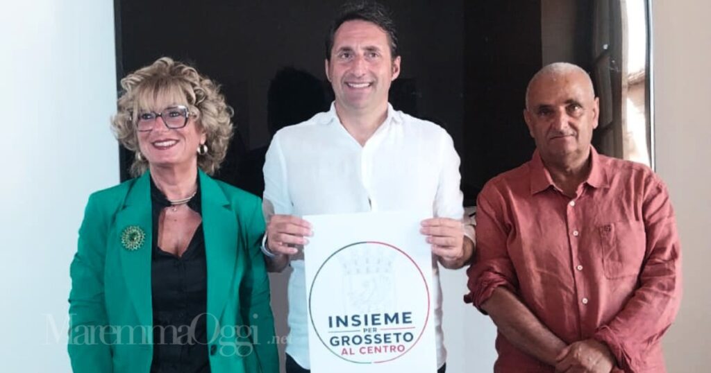 Barbara Chelli, Gianluigi Ferrara e Amedeo Gabbrielli di Insieme per Grosseto al centro