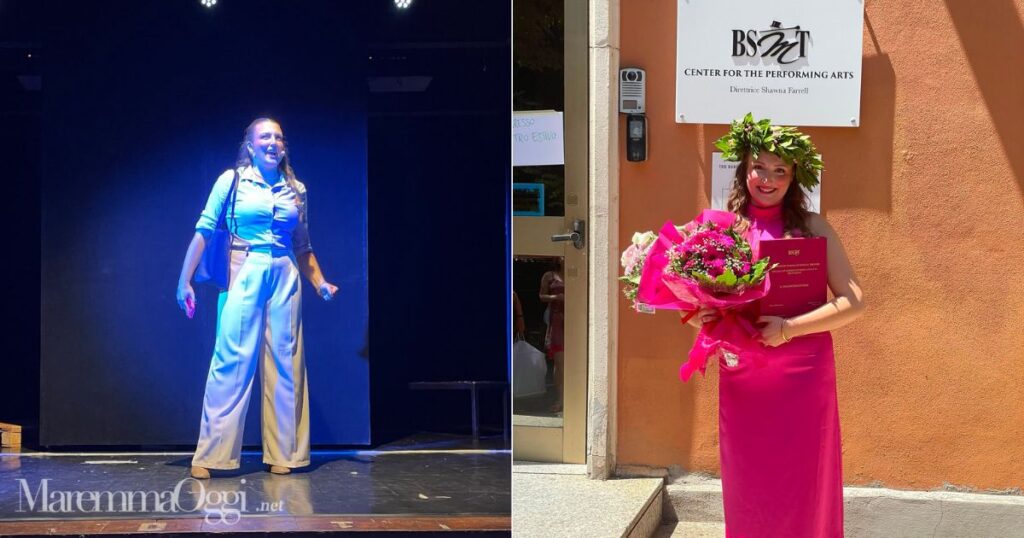 Irene Pizzi sul palco e dopo la laurea