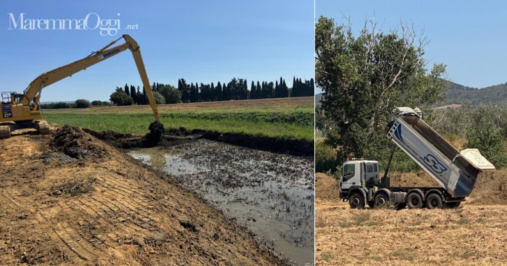 Dei momenti del lavoro sul torrente Osa