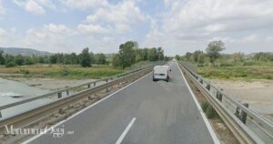 Il ponte dell'Ombrone sulla strada del Cipressino