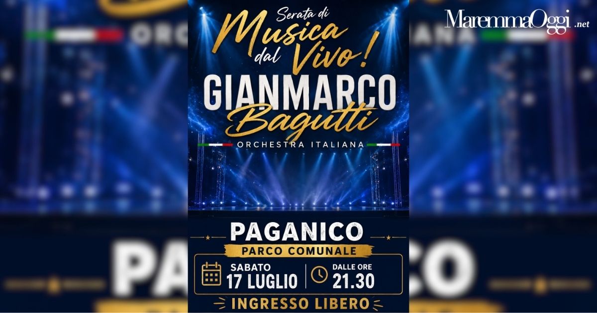 La locandina di Gianmarco Bugazzi a Paganico