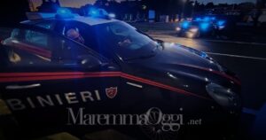 Una pattuglia dei carabinieri a Grosseto