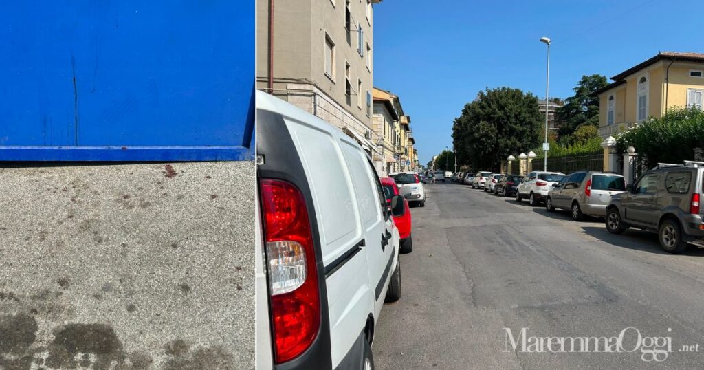 Il sangue in via Roma e la parte dove è iniziata la rissa