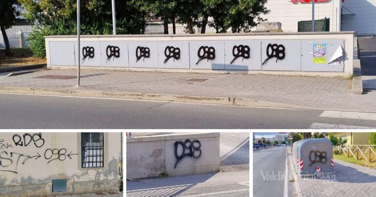 Alcune delle scritte 098 a Venturina