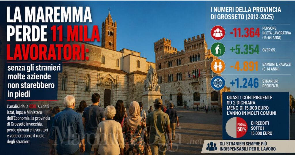 I numeri che fotografano il cambiamento della demografia e dell'economia in Maremma
