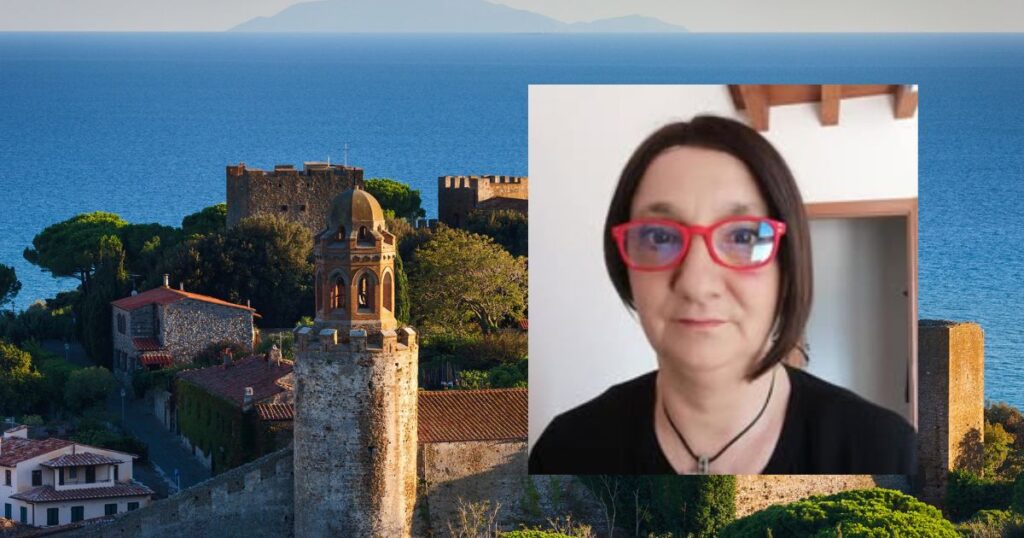 Una veduta di Castiglione della Pescaia e Sandra Maietti