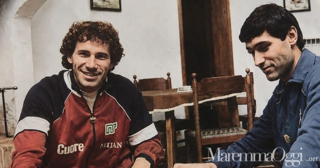 Franco Baresi con Gabriello Carotti in una foto di tanti anni fa