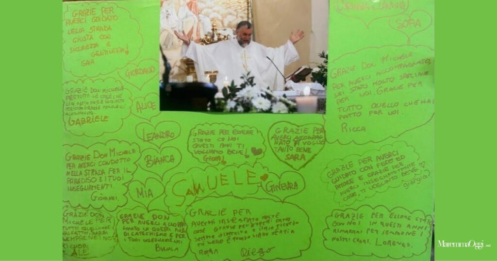 Ultimo saluto a don Michele Lamberti. Il toccante saluto dei bambini del paese