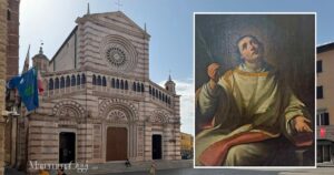Il Duomo di Grosseto, intitolato a San Lorenzo e un ritratto del XIX secolo del santo