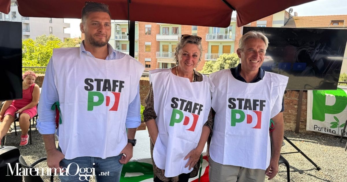 La presentazione della Festa dell'Unità: Giacomo Termine, Lidia Bai e Marco Simiani