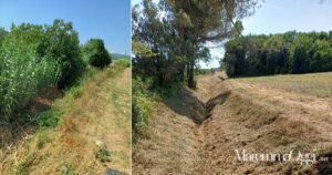 Il fosso Bottegone prima e dopo