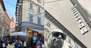 Uno degli eventi al Perugina e a destra Guglielmo Glovi