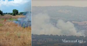 L'incendio a Poggio del Maiano