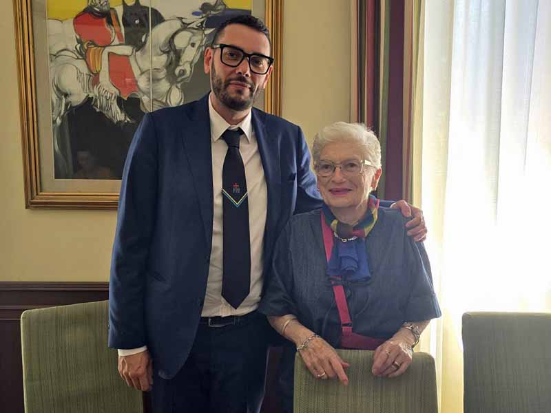 Il governatore Boggi con Maria Bruna Santarelli
