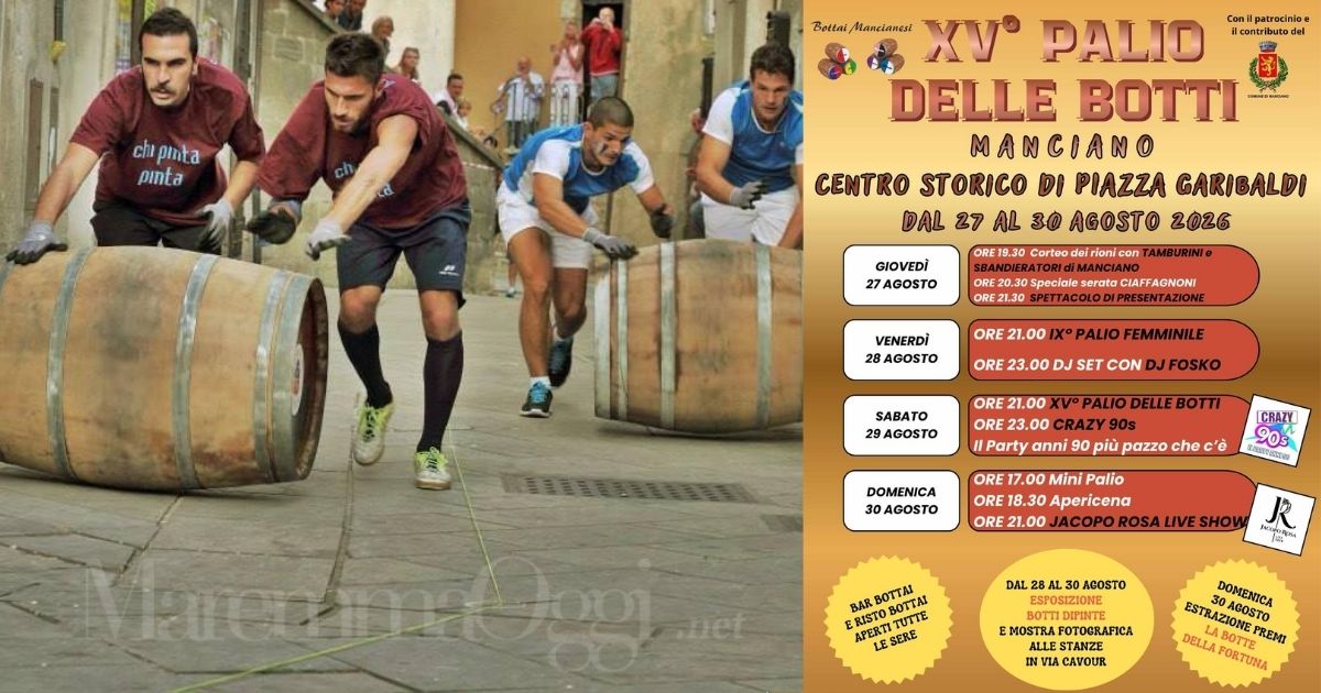 Torna il palio delle botti a Manciano