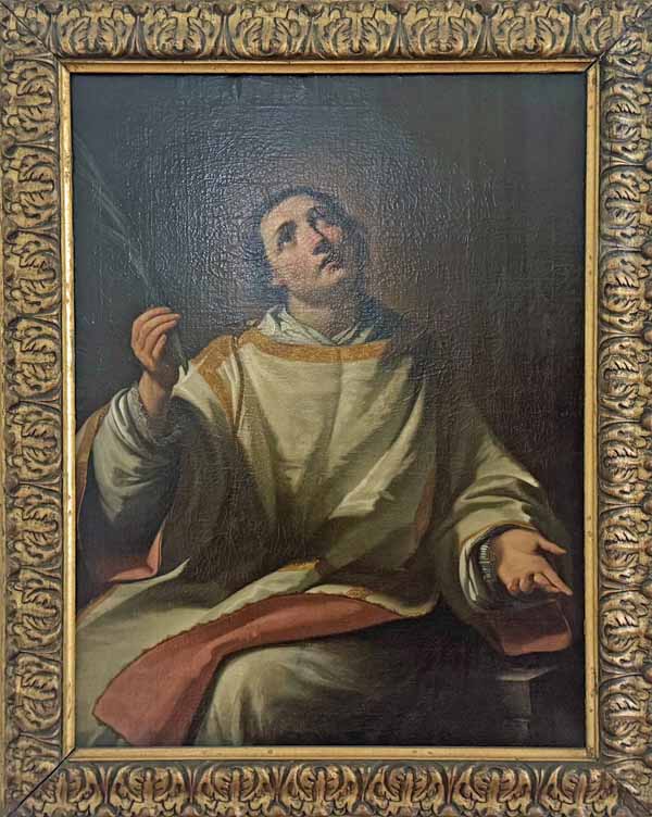 Il dipinto del XIX secolo che ritrae San Lorenzo, al Museo Diocesano