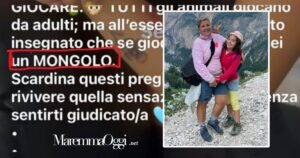 Il post della palestra e Sara Restante con la figlia