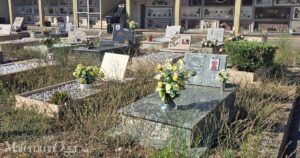Un'immagine delle condizioni del cimitero di Bagno di Gavorrano