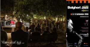 Una delle scorse edizioni di Bolgheri Jazz e la locandina