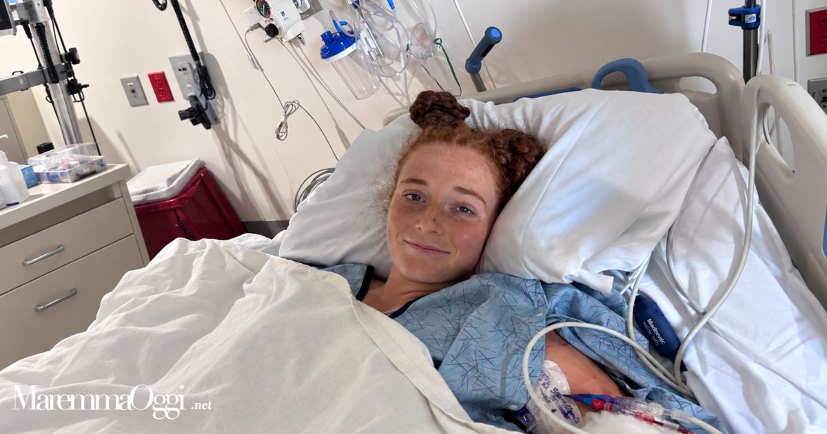 Giorgia Franceschelli in ospedale a Tulsa (foto Eastern Oklahoma State College Softball, su autorizzazione della famiglia)