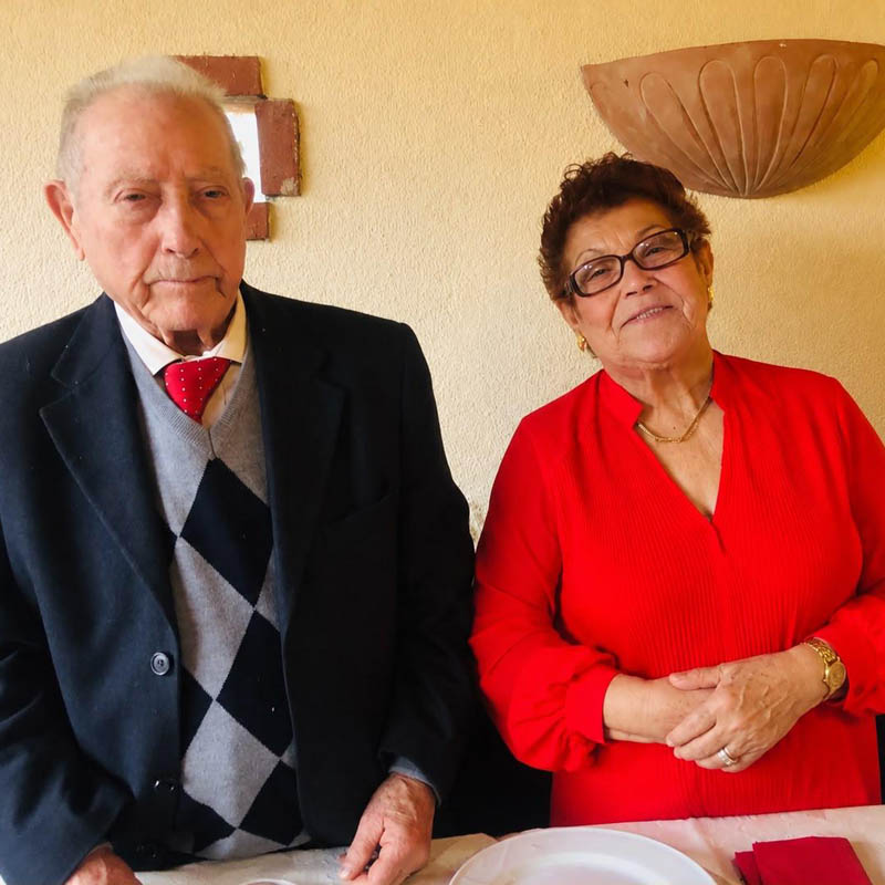 Giuseppe con la moglie Sara