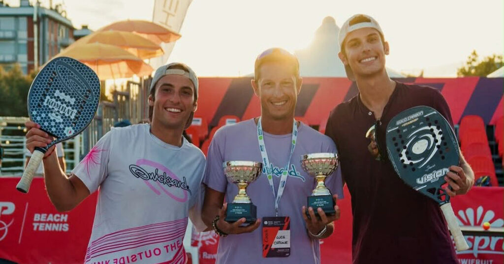 Gabriele Gini, Luca Capone e Felipe Cogo Loch a Marina di Ravenna