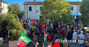Una foto della manifestazione che si è svolta a Ribolla
