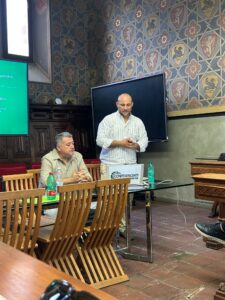 Andrea Biondi e Massimiliano Mei durante l'analisi dei dati 