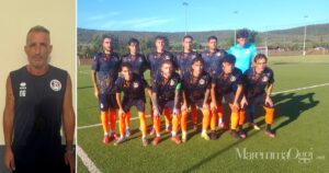 A sinistra Nicola Giallini e a destra il Belvedere calcio