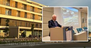 L'ospedale Misericordia di Grosseto e il presidente della Regione, Eugenio Giani