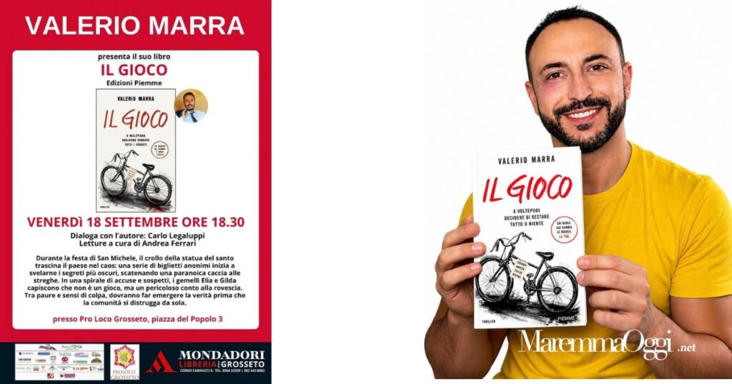 La locandina della presentazione del libro e l'autore