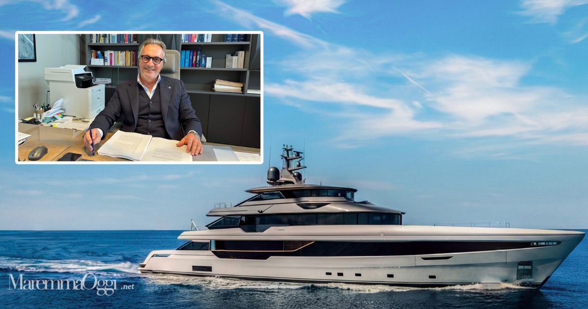L'Admiral 50, uno degli yacht di punta di Tisg e il commercialista Gianluca Ancarani