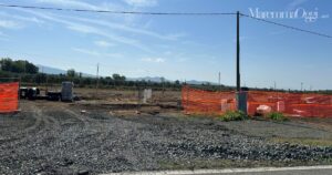 Un impianto di agrivoltaico in costruzione nel comune di Roccastrada