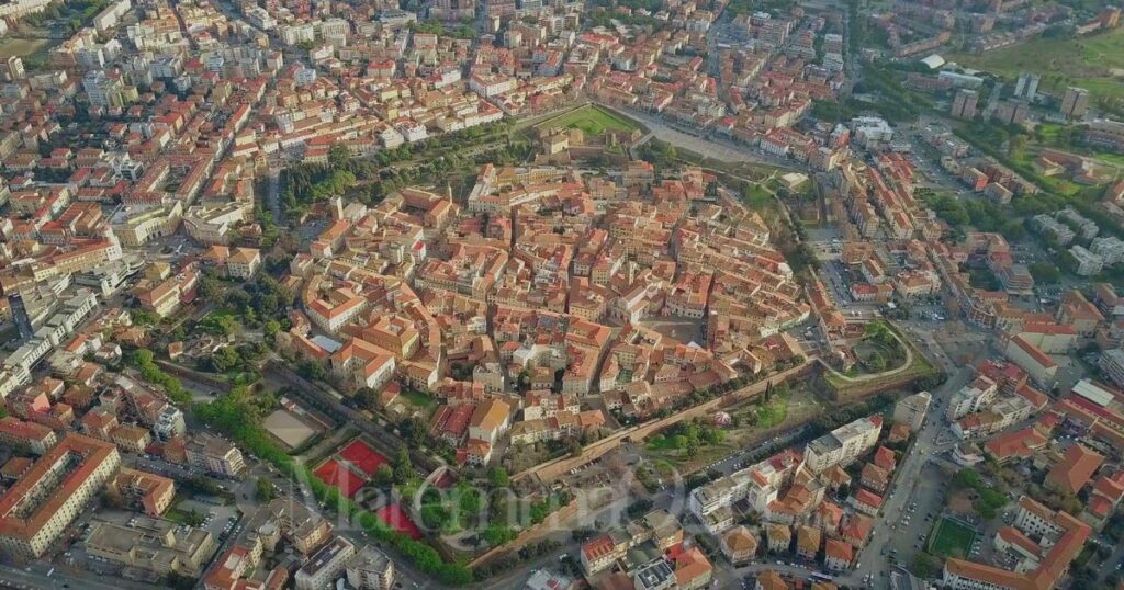 Una veduta di Grosseto dall'alto