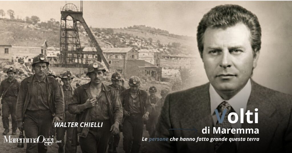 Walter Chielli e minatori in Maremma