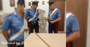 Le armi sequestrate al 27enne