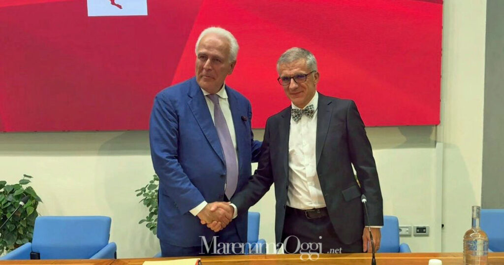 Dario Rosini con il presidente Eugenio Giani