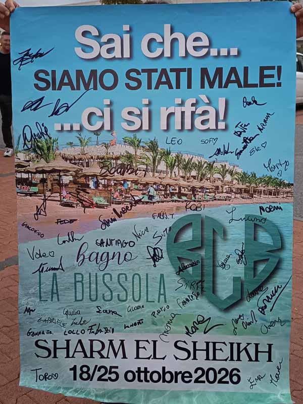 Il manifesto del viaggio a Sharm