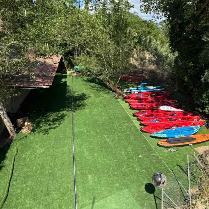 L'area esterna ripulita