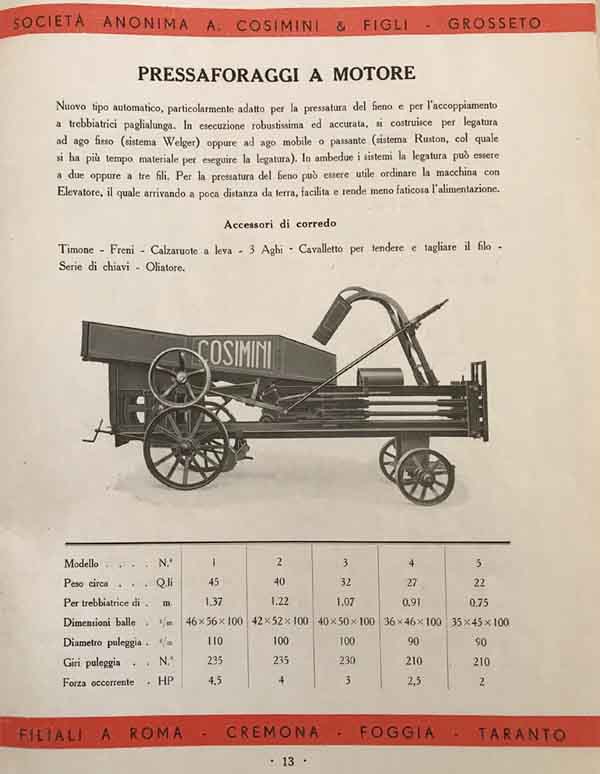 Un catalogo delle Officine Cosimini