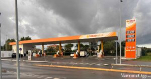 Il distributore Conad di via Scansanese, giovedì 8 ottobre 2026