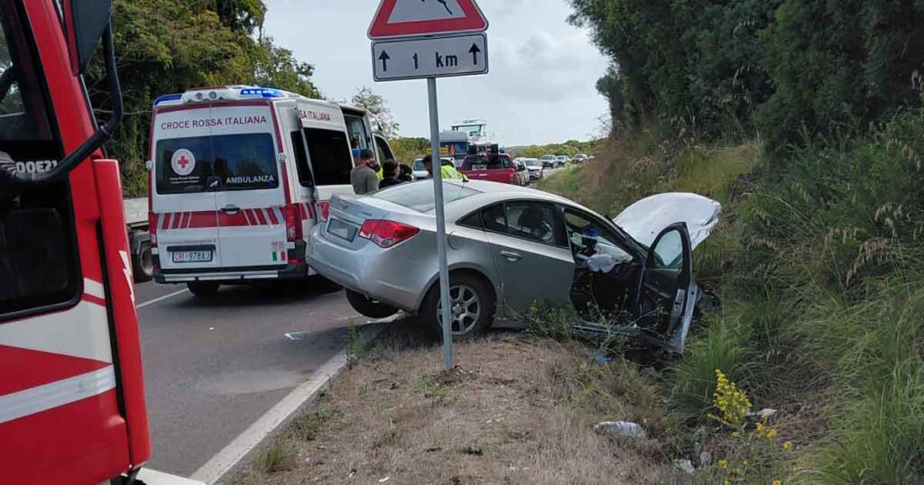 Un'altra immagine dell'incidente